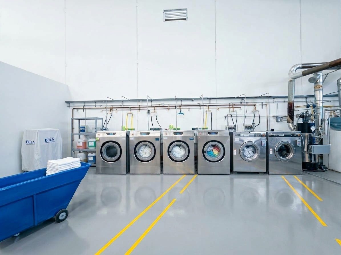 Lavadoras industriales en la planta de Lavzatech